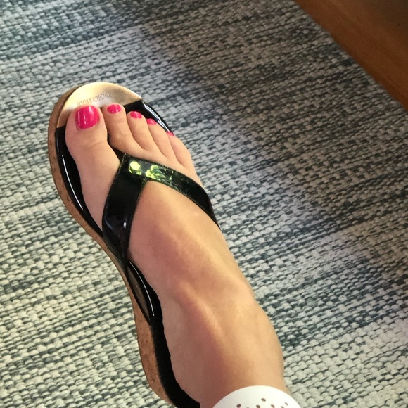 Jimmy Choo Black Patent Leather flip-flops size 36 (US 6) - Picture 2 of 13